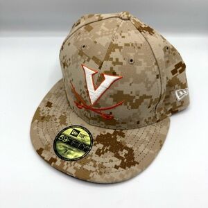 New Era 59fifty UVA Virginia Cavaliers Hoos Low Crown Desert Camo Fitted Hat